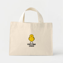 Knitting Chick Canvas Bags