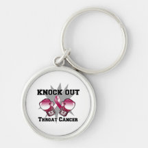Knock Out Throat Cancer Key Chain
