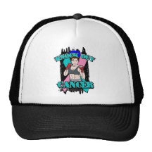 Knock Out Thyroid Cancer Trucker Hats
