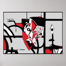 knowledge in black and red poster