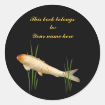 Koi Bookplate Sticker