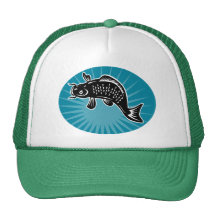 koi carp fish retro mesh hat