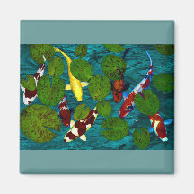 KOI POND REFRIGERATOR MAGNETS