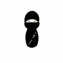 Kokeshi  Ninja Doll Sculpture Cut Outs