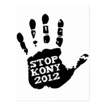 Kony 2012 Handprint Stop Joseph Kony Postcard