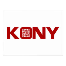 Kony 2012 Video Red QR Code Joseph Kony Post Cards