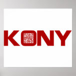 Kony 2012 Video Red QR Code Joseph Kony Print