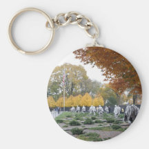 Korean War Memorial veterans Keychain