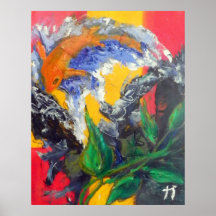 koy-fish painting poster