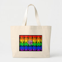 Krazy Rainbow Flag Canvas Bags