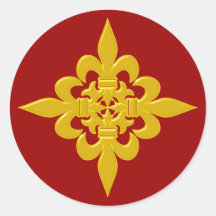 Kreuz Fleur de Lis cross Sticker