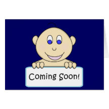 KRW Coming Soon Boy Baby Shower Invitation Card