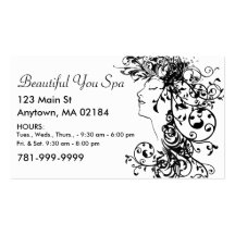KRW Custom Salon or Spa Appointment Business Card Templates
