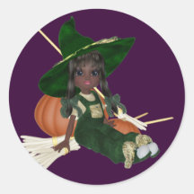KRW Cute Little Witch AA Halloween Sticker