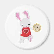 KRW Cute Wonderland White Rabbit Fridge Magnet