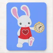 KRW Cute Wonderland White Rabbit Mouse Pads