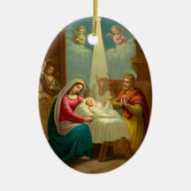 KRW Elegant Nativity Painting Ornament