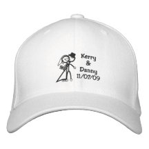 KRW Toon Bride and Groom Custom Name Baseball Cap