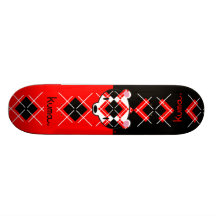 Kuma-chan argyle board skateboard