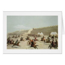 Kurdish and Tatar Warriors at Sadar Abbat, Armenia Cards