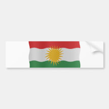 Kurdish flag bumpersticker