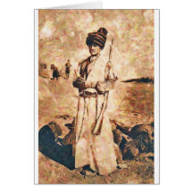 kurdish hunter greeting cards
