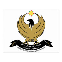 kurdistan emblem post cards