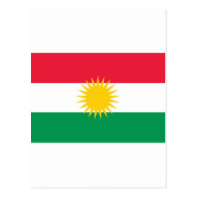 Kurdistan Flag Post Card