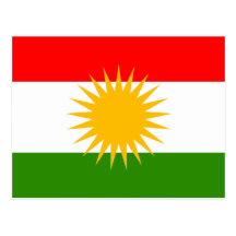 Kurdistan High quality Flag Post Card