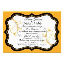 Kurli-Q Ivory B (Amber) Wedding Invitation invitations