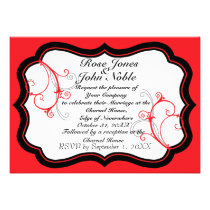 Kurli-Q Ivory B (Ruby) Wedding Invitation invitations