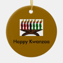kwanzaa, Happy Kwanzaa Christmas Tree Ornaments