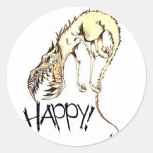 l_d37d6c841323dabc4eeb455fdd8025ae, Black Happy Round Sticker