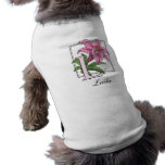L for Lily Flower Monogram Pet Tee