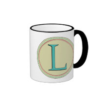 L MONOGRAM LETTER MUG