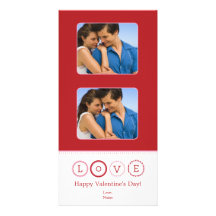L.O.V.E. - Happy Valentine's Day Photo Card Template