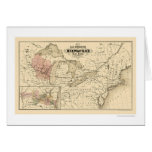 La Crosse & Milwaukee Railroad Map 1855 Greeting Card