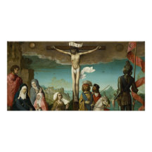 La crucifixión by Juan de Flandes Customized Photo Card