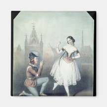 La Esmeralda': Carlotta Grisi  & Jules Perrot Fridge Magnets