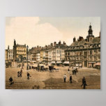 La Grande Place, Lille, France vintage Photochrom Posters