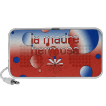 La Madre Hermosa Chile Flag Colours Pop Art iPod Speakers