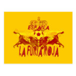 La Roja Twin Toros Raging Bulls futbol kings Post Card
