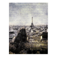 la tour eiffel postcard