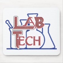 Lab Tech with Beakers and Flasks (Laboratory Tech) Mouse Mats