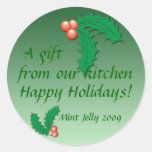 Labels for Homemade Holiday Jam, Jelly or Salsa Stickers