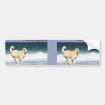 Labradoodle - Happy Day on the Beach Bumper Sticker