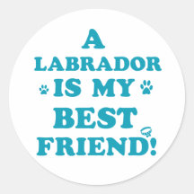 Labrador designs round sticker