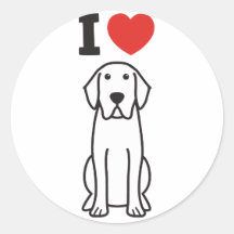 Labrador Retriever Dog Cartoon Sticker