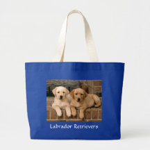 Labrador Retriever Puppies Jumbo Canvs Tote Bag