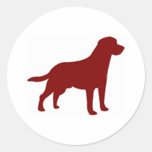 Labrador Retriever (Red) Round Sticker